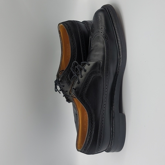 Vintage Florsheim Imperial Mens Black Lace Up Derby Wingtip Dress Shoes Size 12B main image 6